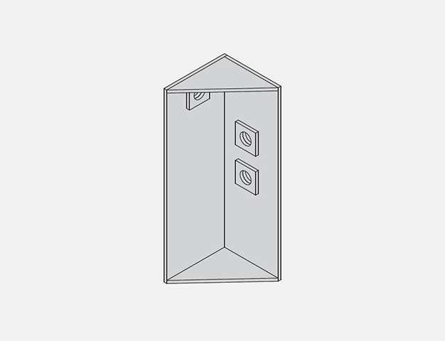 Staircase landing post panel 1